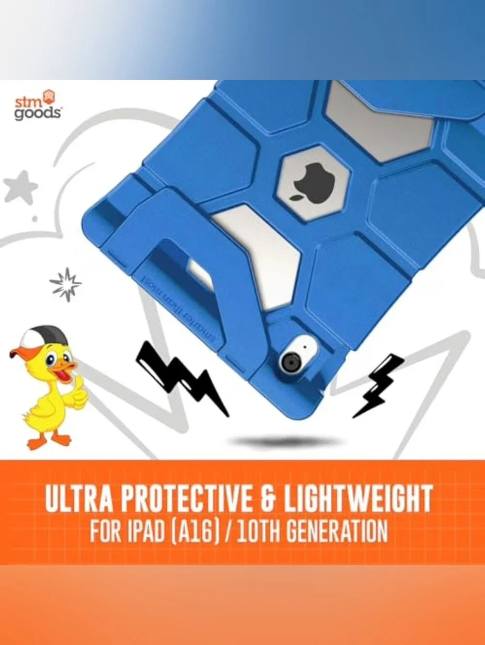 Duxling iPad (A16/10th Gen) Case for Kids - Ultra-Protective, Two-Handle Design